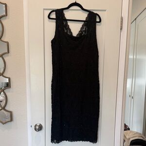 Avenue Black Lace Midi Dress